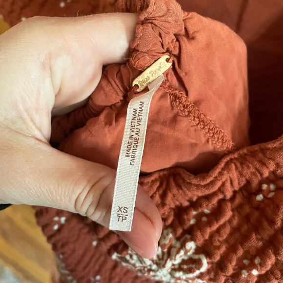 Free People Women’s Pinwheel Open-Back Mini Dress Coral XS - Picture 6 of 8